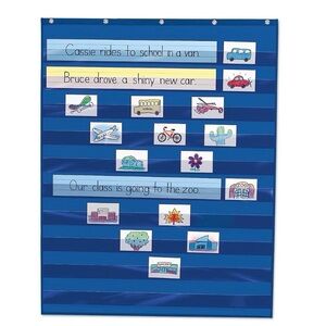 AMAZING BLUE LAKESHORE HEAVY DUTY POCKET CHART